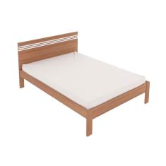 Cama de Casal CM8009 Amêndoa/Branco - Tecno Mobili