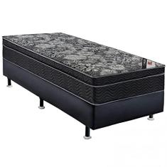 Cama Box Box Iso Mola Nanolastic Black Solteirão Ortopillow Ortobom Preto/Cinza