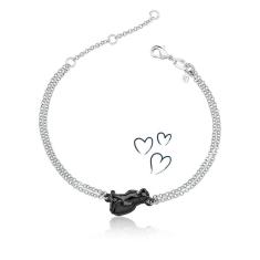 Pulseira Tiful Cat Revestido Em Ródio Negro