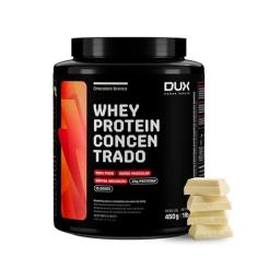 DUX HUMAN HEALTH Whey Protein Concentrado 450g Chocolate Branco – Suplemento Proteico Sem Glúten e Sem Lactose, Suporte para Ganho Muscular