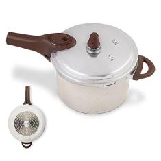 Panela de Pressão Pressure 6,8L Ceramic Life Antiaderente com Fundo de Indução Brinox - Vanilla