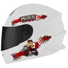 Capacete Fechado Mixs Start Infantil Blocks, BRANCO, 54