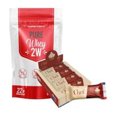 Whey Protein 2w 900g - Puretech + Barra Display C/ 12 Uni, Chocolate