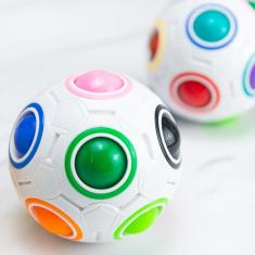 Football Fidget Cube Cubo Mágico Bola Jogo Quebra Cabeça