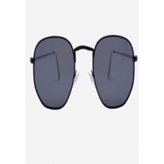 Óculos De Sol Uva Hexagonal Preto - Shark Óculos