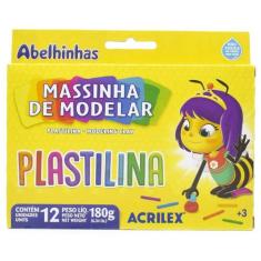 Massinha de Modelar Plastilina Acrilex - 12 Cores
