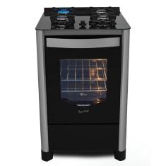 Fogão de Piso Fischer Gran Cheff 4 Bocas Chama Rápida Mesa de Vidro Inox Bivolt 26987-59775