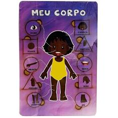 Quebra-Cabeça Encaixe Corpo Humano Menina Brinquedo Modelo 3
