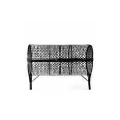 Lixeira de Rua Modelo Tela Moeda Dupla 100cm com Tampa - Santa Edwirge