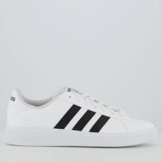 Tênis Adidas Grand Court Base 2.0 Simp Branco e Preto-Masculino