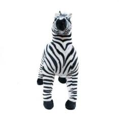 Zebra Realista Em Pé 42cm - Pelúcia - Foffy