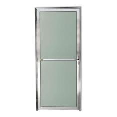 Porta de Alumínio e Vidro 210x80cm Anodizado Brilhante Super Brimak Ab