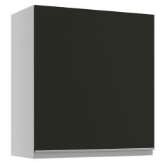 Armário Aéreo Madesa Glamy 60 cm 1 Porta - Branco/Preto