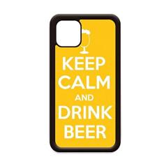 Capa Keep Calm and Drink Beer Yellow para iPhone 11 Pro Max para Apple Mobile Case Shell