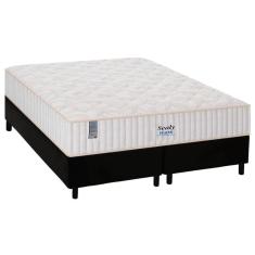  Cama Box King: Colchão Molas Ensacadas Plumatex MasterPocket Miami + Base CRC Courano Black(193x203)
