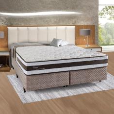Colchão King Molas Ensacadas Ness 193x203x26cm Herval Branco / Marrom