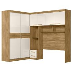 Guarda Roupa Modulado Florença Quarto com 6 Portas 5 Gavetas
