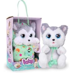 Pelúcia Baby Paws Husky com Bolsinha - Multikids