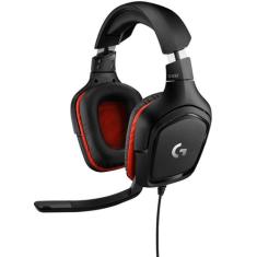 Headset Gamer Logitech G G332 - Preto/vermelho Cor Black, Black