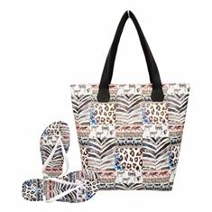 Bolsa Com Chinelo Feminino Animal Print Magicc Bolsa