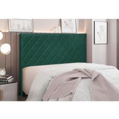 Cabeceira Cama Box Casal 140 cm Dubai Veludo S04 - D'Rossi, Verde