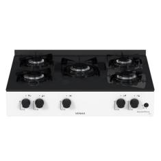 Fogao de Mesa 5 Bocas Venax Grand Petit Line Branco Gas Glp, Bivolt