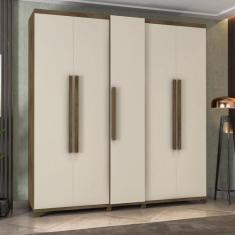 Guarda-Roupa Casal 5 Portas 3 Gavetas Internas 2 Maleiros e Sapateira 
