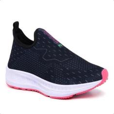 Tênis Infantil Escolar Ultra Leve Calçe Slip On  Confortavel e Resistente para Escola e Dia a Dia-Feminino