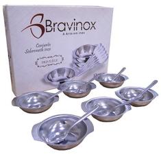 Conjunto De Tigela De Inox Para Sobremesa Com 12 Unidades