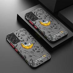 Capa fosca de astronauta espacial para Samsung Galaxy S22 S21 Ultra S20 S21 FE Plus A54 S23 A14 A34 A72 A71 A51 A52 A53 5G capa dura, AZ96, preta, para Samsung S23 Plus
