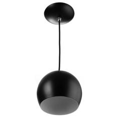Lustre Pendente Bola Pequena De Alumínio 15cm Preto - MARRYLUZ
