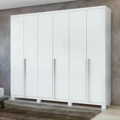 Guarda-roupa 6 Portas 4 Gavetas 100% Mdf Alonzo com Pés - Móveis Lopas