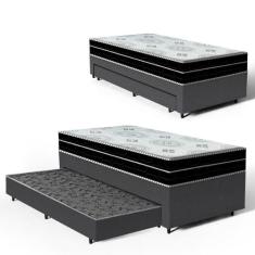 Cama Box com Colchão de Espuma D45 Pillow In Anjos OrtoConfort + Auxil