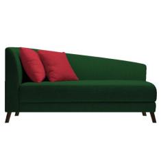 Divã Recamier Heitor 185cm com Almofada Lado Direito Suede - Doce Sonh