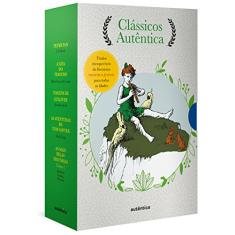 Caixa Clássicos Autêntica - Vol. 2 - (Texto integral - Clássicos Autêntica): Peter Pan; A ilha do tesouro; Viagens de Gulliver; As aventuras de Tom Sawyer; As mais belas histórias Vol. 2
