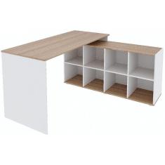 Mesa Escrivaninha Em L 8 Nichos Barcelona Branco Montana