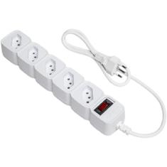 Filtro de Linhas Intelbras EPE 205 PT 5 Tomadas 1 METRO- 4824200 Branco Bivolt