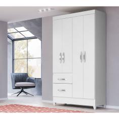 Guarda Roupa Roupeiro Solteiro Madri Branco Flex Moval