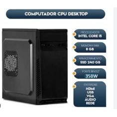 Computador - Intel Core I5- Quad Core, 8GB, SSD 240GB, 350W, GAB - WIN
