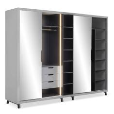 Guarda Roupa Luce 4 portas Dark