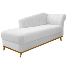 Recamier Vanessa 185cm Esquerdo Corano Branco Doce Sonho