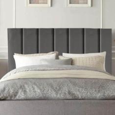 Cabeceira Estofada Cama Box Solteiro 100 cm Laura material sintético -