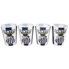 Jogo Com 4 Copos 3d 400ml - Santos - Mileno