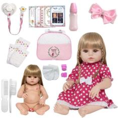 Boneca Estilo Reborn Realista 100% Silicone Fofa - Cegonha Reborn Doll