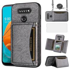 Asuwish Capa de telefone para LG K51/Reflect LTE/Q51 Capa carteira com protetor de tela e suporte para cartão, slot de couro PU, acessórios para celular LGK51 K 51 51K L555DL 2020 LGK51Phone LG51Capas