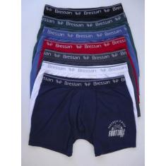 Cueca Boxer Microfibra Bressan Plus Size Kit Com 10 Cuecas, Sortidas, 