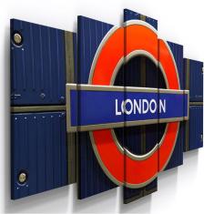 Quadros Decorativos London Frase City Quarto Sala 