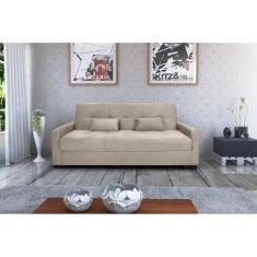 Sofá Cama Lavinia Suede Bege B251  Matrix - LM DECOR