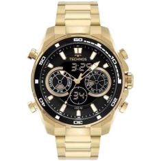Relógio Dourado Masculino Technos Ts Digitech Bj3530aa/1P