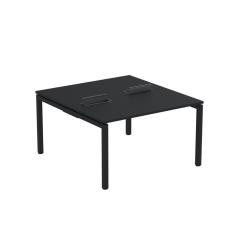 Mesa Plataforma Dupla com Pé de Aço para Coworking 130X140/2P PDC13/14/2P Preto